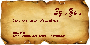 Szekulesz Zsombor névjegykártya