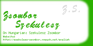 zsombor szekulesz business card